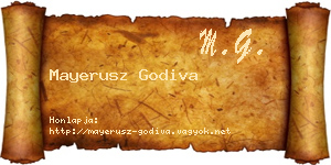 Mayerusz Godiva névjegykártya